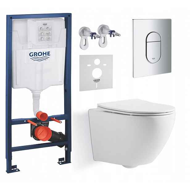 Podomítkový Wc set Grohe s mísou Imprese a tlačítkem Chrom