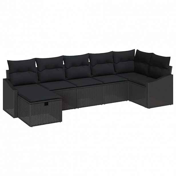 vidaXL Set pohovek 7 ks polyratan