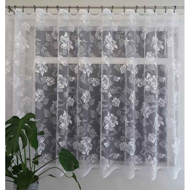 Mg Záclona žakár 629/64 Bílá 300x180 cm hotová s páskou K
