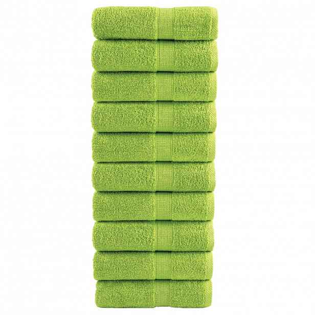 vidaXL Prémiové mycí utěrky SOLUND 10 ks jablečně zelené 30x30 cm 600 g/m²