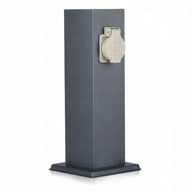 Zahradní sloupek V-tac grafit 30 cm 2x16A 3600 W IP44