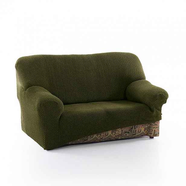 Nueva Textura decoDoma napínací potahy na sedací soupravu strečový NIAGARA zelená na sedačku - dvojkřeslo 140 - 180 cm