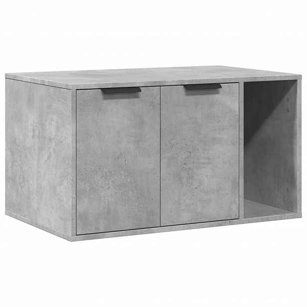 vidaXL Skříňka na kočičí záchod betonově šedá 80 x 50 x 45 cm kompozit