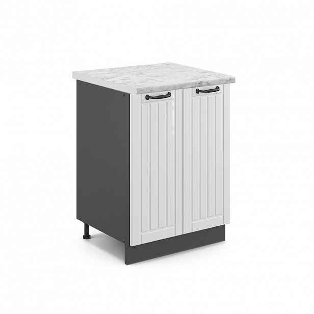 Vicco SPODNÍ SKŘÍŇKA KUCHYŇSKÉ LINKY Fame-Line Bílý venkovský dům 60 cm , PD Mramor