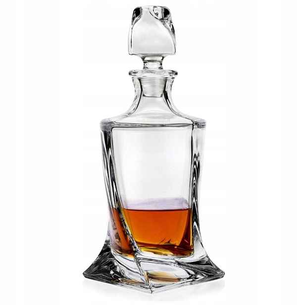 Exkluzivní Krystalová karafa na whisky a víno Bohemia Quadro 770 ml