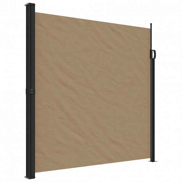 vidaXL Zatahovací boční markýza taupe 200 x 600 cm