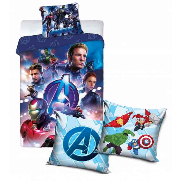 Povlečení pro mládež 160x200 bavlněné povlečení 40x40 Marvel Avengers