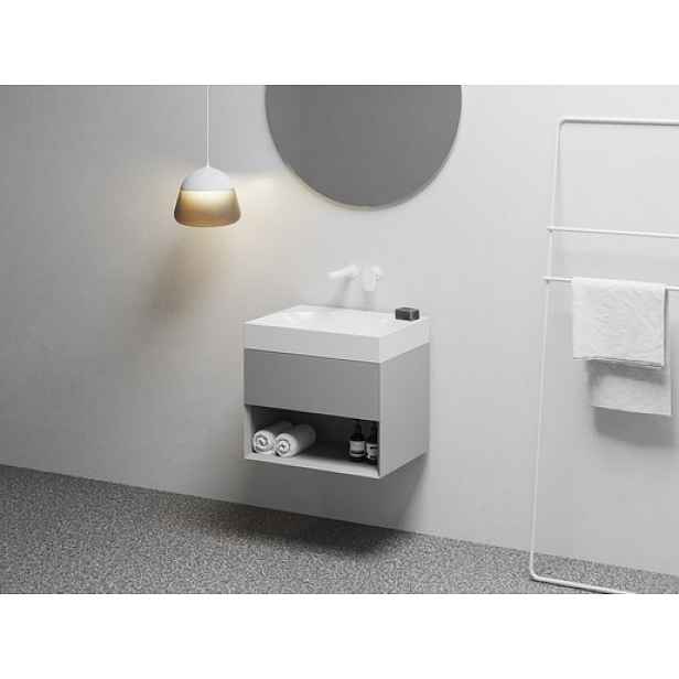 Skříňka pod umyvadlo bez umyvadla Ravak Lite 60x43x45 cm smoke grey X000001859