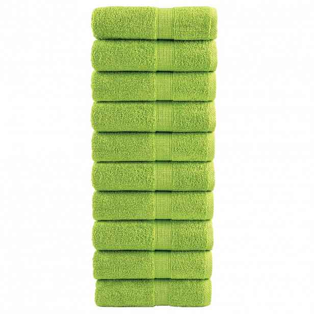 vidaXL Premium ručníky SOLUND 10 jablkově zelené 30x50cm 600 g/m²