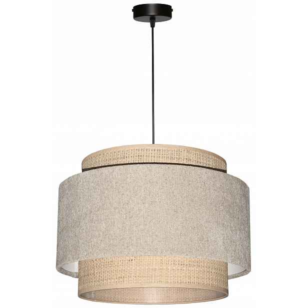 Závěsná stropní lampa Abażur 35/25 E27 Béžová Boucle Venosa Rafia Ratan Boho