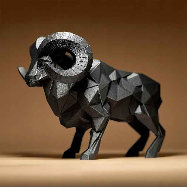 Beran Zodiac Geometrická figurka Dekorace Soška 20 cm Dárek do domu