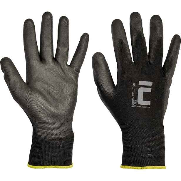 Cerva Pracovní rukavice BUNTING BLACK BLISTR vel. 10