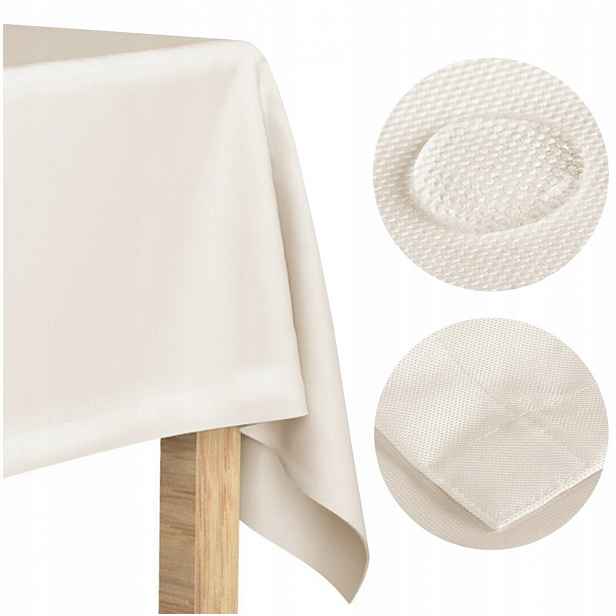 Plamoodolný ubrus 120x260 na stůl klasický hladký záložkový Elegant Krém