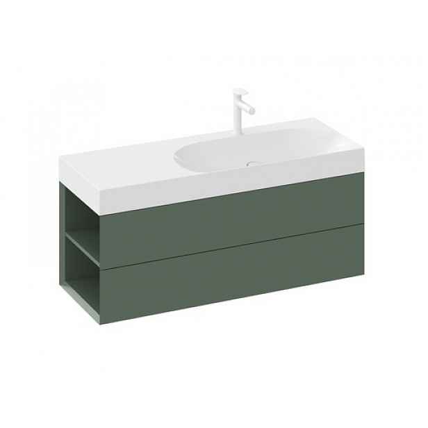 Skříňka pod umyvadlo bez umyvadla Ravak Lite 120x43x45 cm grey green X000001882