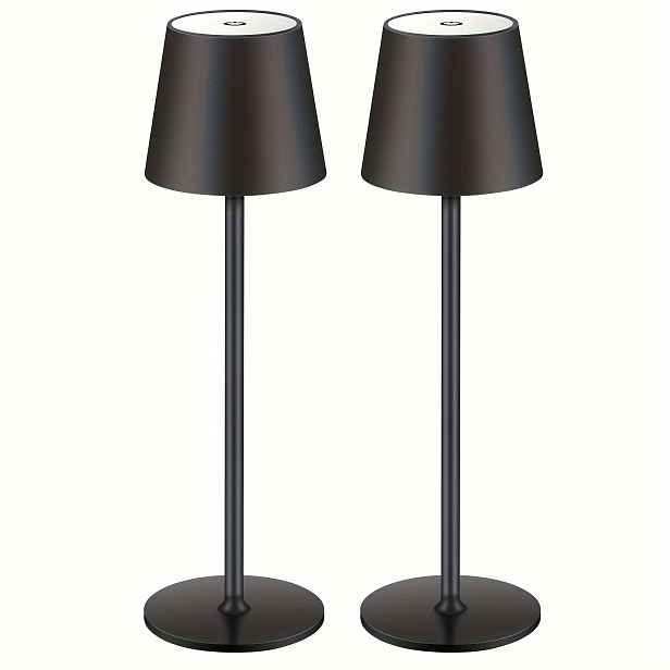 TEMU 2 balení bezdrátových stolních lamp | Dobíjecí, dotykové ovládání, 3 barvy teploty, plynulé stmívání, LED přenosná bezdrátová lampa, na baterie,