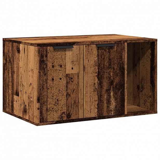 vidaXL Skříňka na kočičí záchod old wood 80x50x45 cm kompozitní dřevo