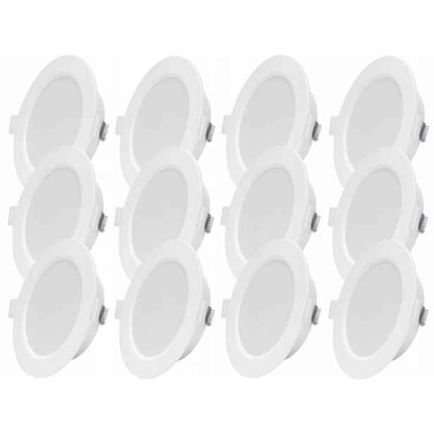 12x plochá stropní Led lampa 6W Slim Teplá 3000K