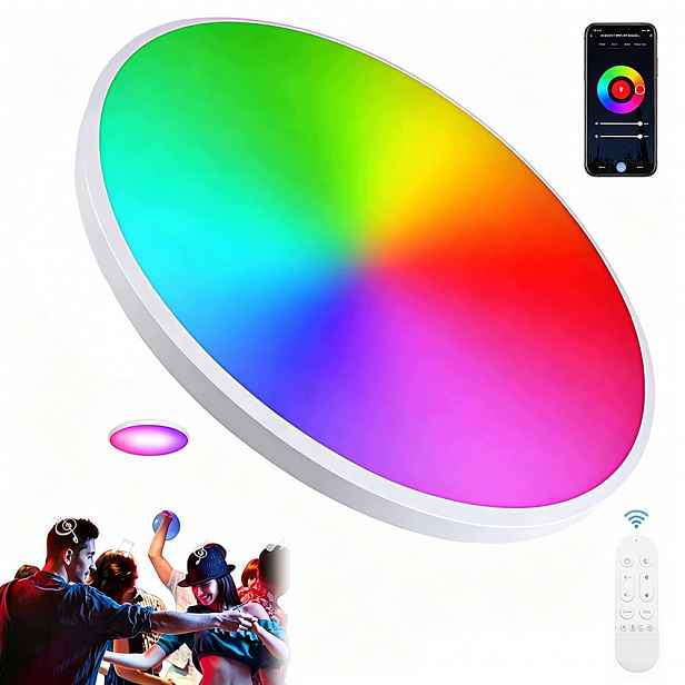 Lampa Stropní Svítidlo Led Rgb Bílá Cct 2700K-6500K Wifi Tuya Dálkový Ovladač Rf Aplikace