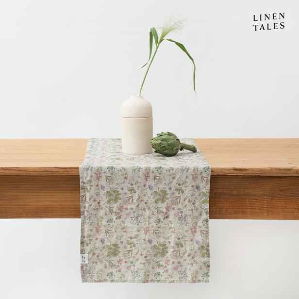 Lněný běhoun na stůl 40x200 cm Botany 2 Lightweight – Linen Tales