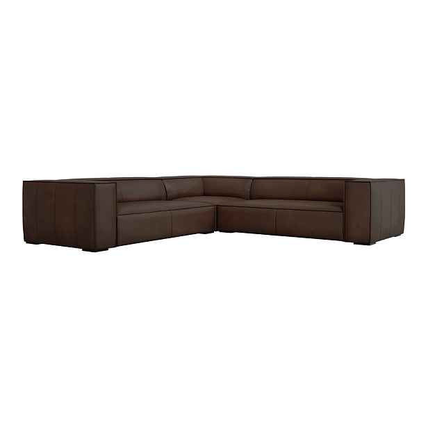 Tmavě hnědá kožená rohová pohovka (variabilní) Madame – Windsor & Co Sofas