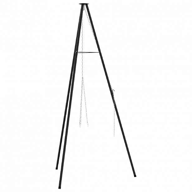 vidaXL Stativ na táborák Černá 92 x 92 x 151,5 cm Ocel