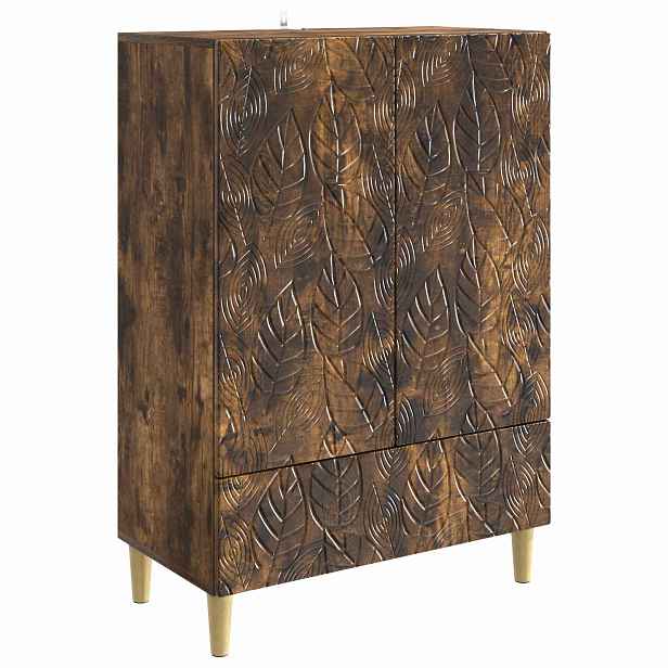 vidaXL Servírovací skříň Kouřový dub 66 x 34,5 x 95 cm
