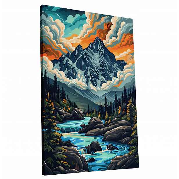 Obraz na plátně Malebná horská krajina do bytu, pokoje, obýváku 60x90
