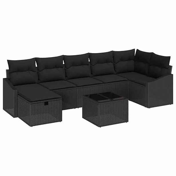 vidaXL Set pohovek 8 ks polyratan