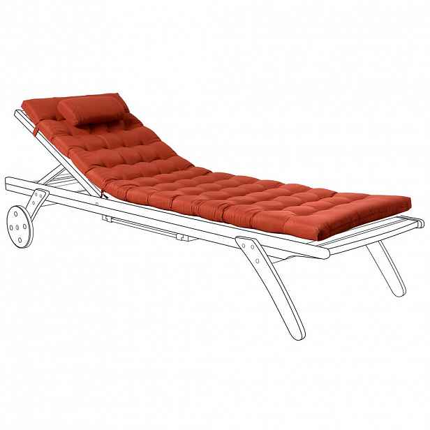 Beliani POLSTROVÁNÍ na lehátko Červené 56/192 cm Cesana Premium