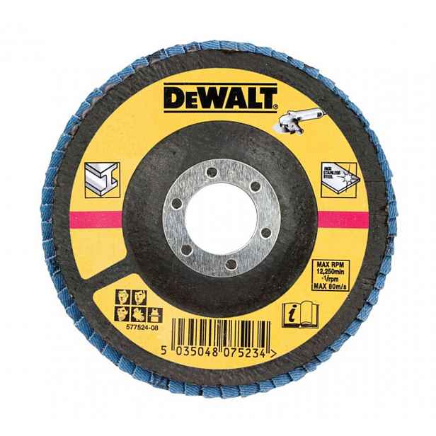 DeWALT - Lamelový brusný kotouč, P80, průměr 125 mm DT3310