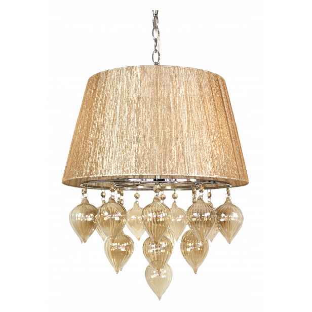 Lampa s korálky béžová 3XE14 Elissa Candellux