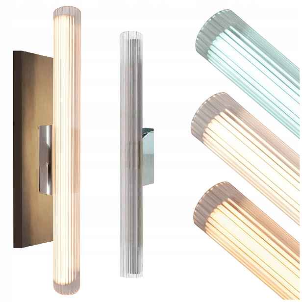 Nástěnná Led lampa dekorativní rýhovaná stříbrná 11W Cct IP44 Led