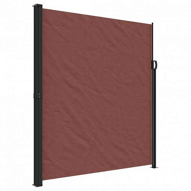 vidaXL Zatahovací boční markýza hnědá 220 x 600 cm