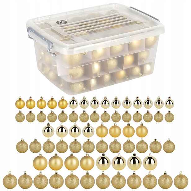 Vánoční Baňky v krabičce 4/5/6 cm 70 ks