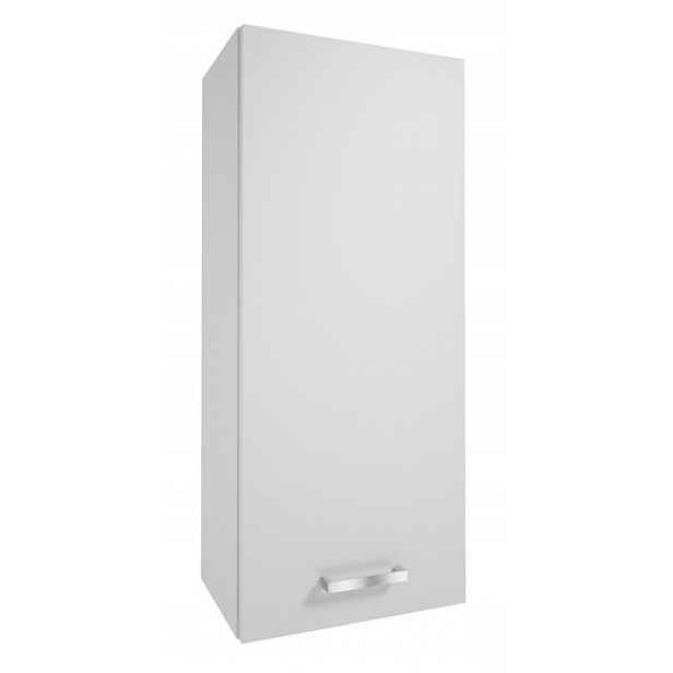 Koupelnová skříňka závěsná komoda úzká 71x30 cm bílý lesk pevná