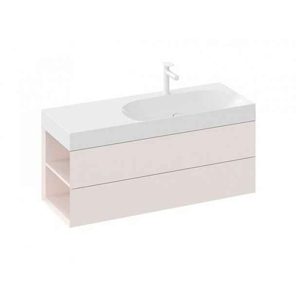 Skříňka pod umyvadlo bez umyvadla Ravak Lite 120x43x45 cm alabaster pink X000001884