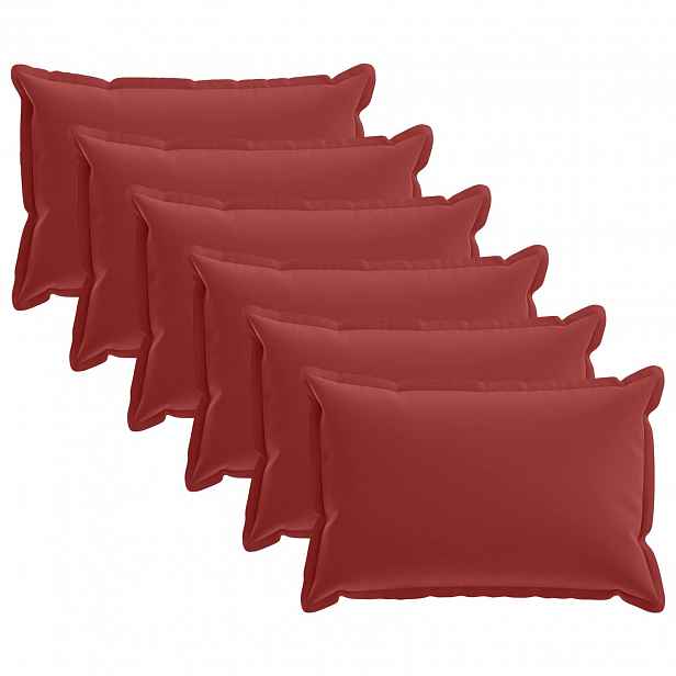 vidaXL Povlak na polštář 6 ks HOUTEN Víno Červené 40 x 60 cm Polyester