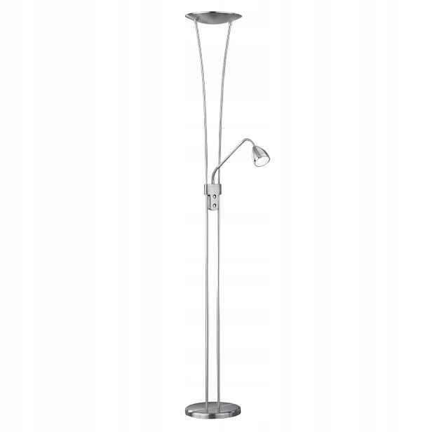 Stojací Led lampa 180 cm stříbrná Trio Arizona 2500lm 2x 3000K