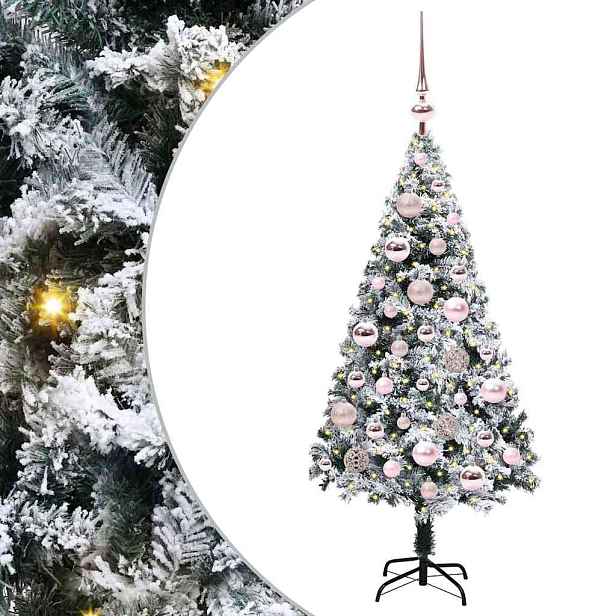 vidaXL Umělý vánoční stromeček Bílá 120 cm PVC, ocel a plast
