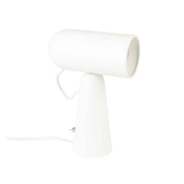 Bílá stolní lampa White Label Vesper