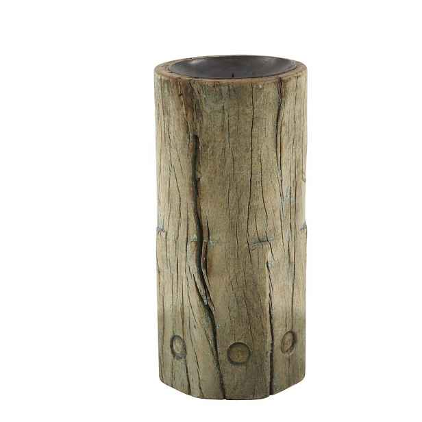 Dřevěný válcový svícen Grimaud Unit L - 14*30 cm Chic Antique