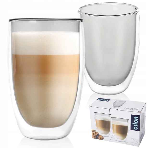 Dvoustěnné Termosklenice na latte Orion 460 ml 2 ks