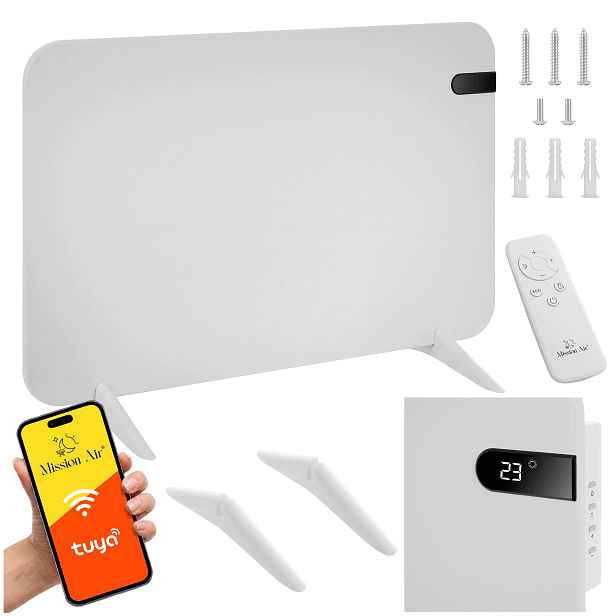 Infračervený Ohřívač Elektrický Zářič Ir Panel 800W WiFi Nožičky