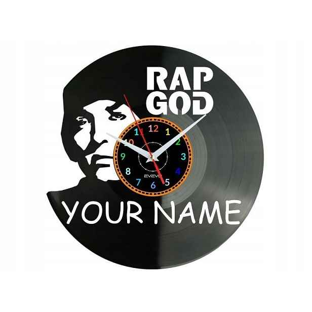 Rap God Vaše jméno Nápad na Dárek Nástěnná Dekorace z vinylové desky