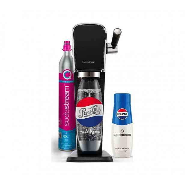 SodaStream - Výrobník sody Art Black s příslušenstvím, Pepsi, nerez 42008357