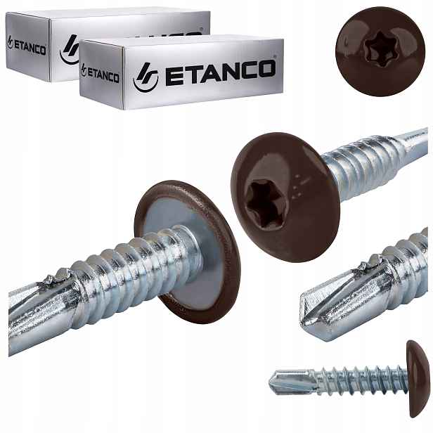 Šrouby do kovu Torx 3 mm 4,8 x 22 mm Ral 8017 1000 ks Etanco GT3 Ph