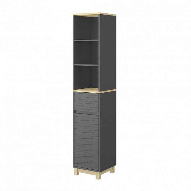 Vicco KOUPELNOVÝ NÁBYTEK Livia Antracit 30 x 151 cm se zásuvkou