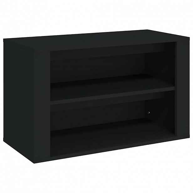 vidaXL Botník černý 75 x 35 x 45 cm kompozitní dřevo