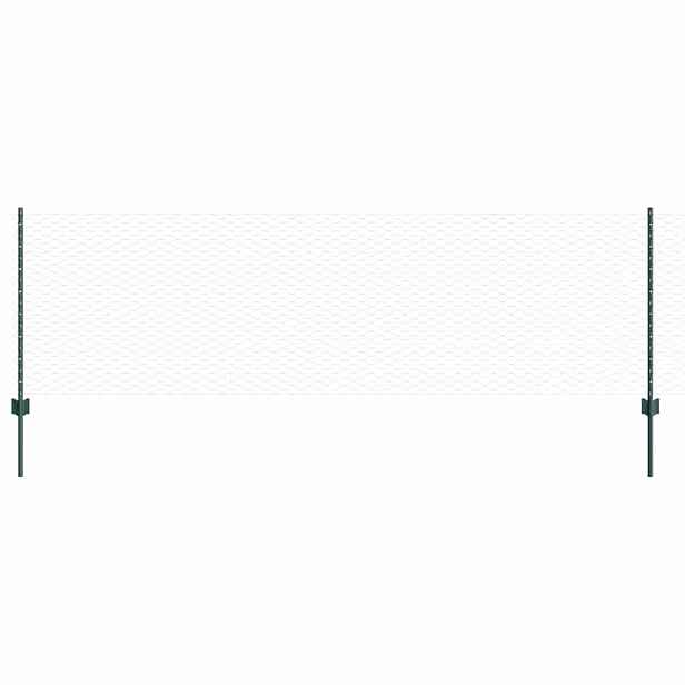 vidaXL Hexagonální plot s podpěrou 25 x 0,8 m Ocel potažená PVC Zelená