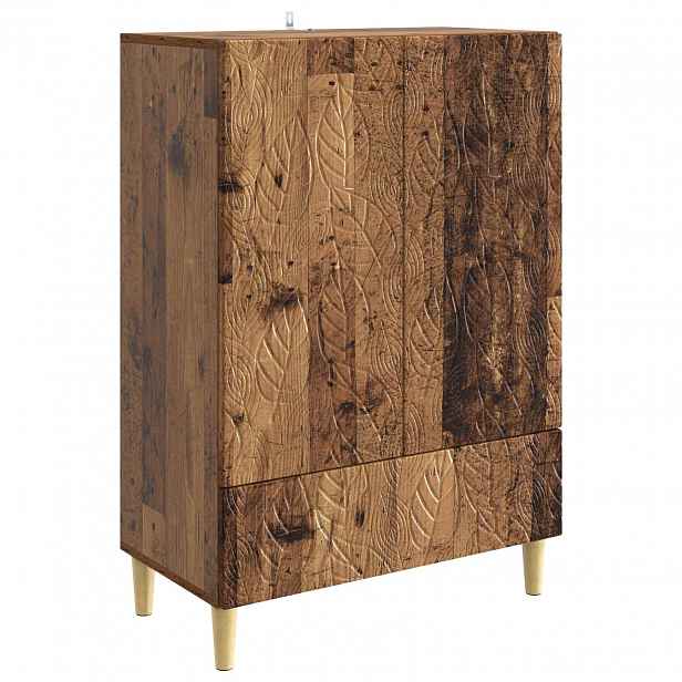vidaXL Servírovací skříň Staré dřevo 66 x 34,5 x 95 cm
